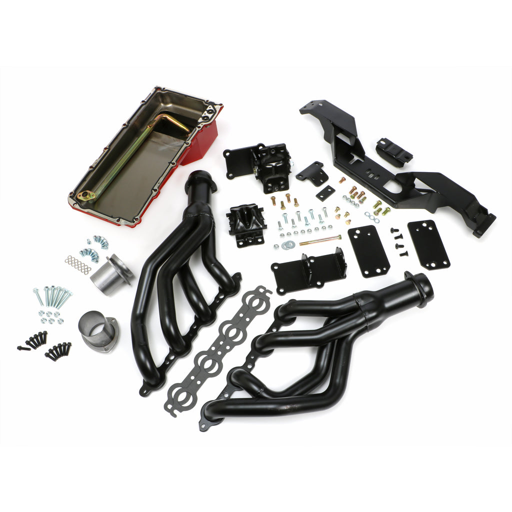 Swap-In-A-Box-Kitls-In-6769-Fbody-6874-Xbody-Auto-Trans-W-Black-Headers195964-Pontiac-Engine