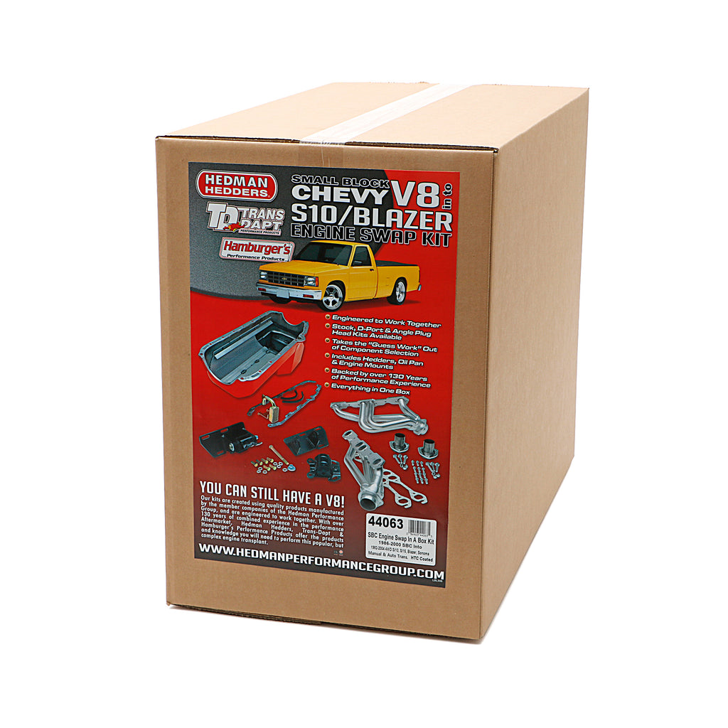 Swap-In-A-Box;-82-04-S10;-4Wd;-86-00-Sb-Chevy-Engine;-Standard-Uncoated-Headers