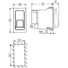 Load image into Gallery viewer, Switch-Rocker-Spdt-6-Pole