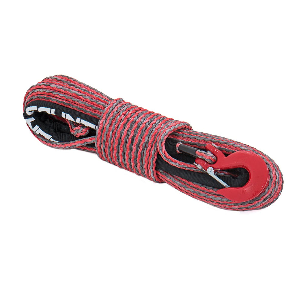 Synthetic-Rope-85-Feet-Rated-Up-To-16,000-Lbs-38-Inch-Includes-Clevis-Hook-And-Protective-Sleeve-RedGrey-Combo-Rough-Country