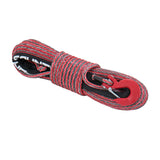 Rough Country RS116 Synthetic Rope 85 Feet Rated Up to 16,000 Lbs 3/8 Inch Includes Clevis Hook and Protective Sleeve Red/Grey Combo