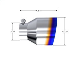 MBRP Exhaust T5184BE Armor Pro Burnt End Tip