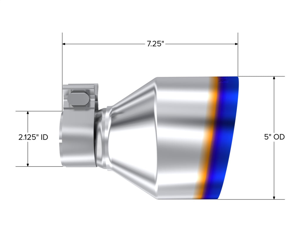 MBRP Exhaust T5202BE Armor Pro Burnt End Tip for Select Subaru BRZ, Toyota 86, Toyota GR86