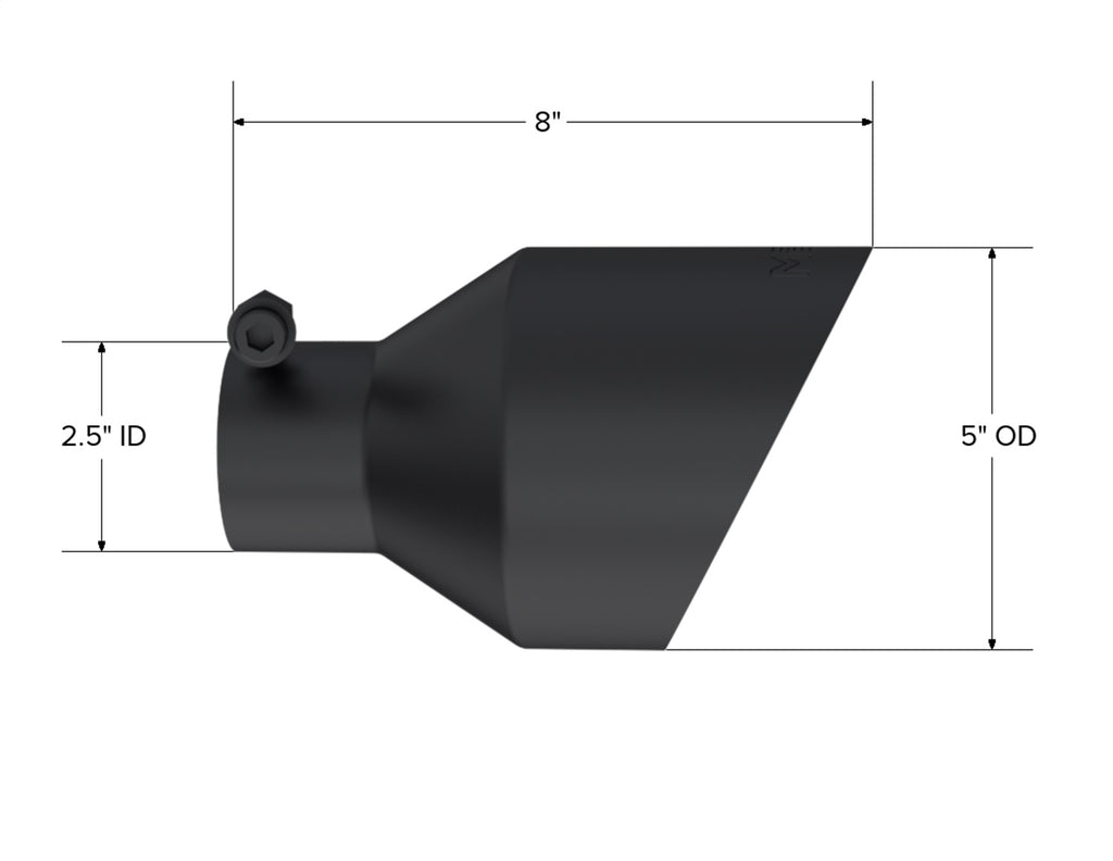 MBRP Exhaust T5203BLK Armor BLK Exhaust Tip