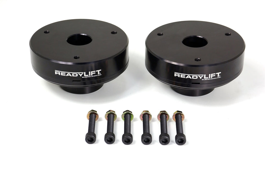 ReadyLift T6-3085-K 2.25in. Leveling Kit T6 Billet Black without Shocks for Select Cadillac Escalade, Cadillac Escalade ESV, Chevrolet Avalanche, Chevrolet Silverado 1500, Chevrolet Suburban 1500, Chevrolet Tahoe, GMC Sierra 1500, GMC Yukon, GMC Yukon XL
