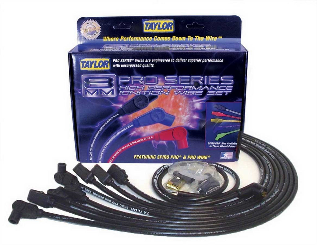 TAYLOR/VERTEX 76028 SBC 8MM Pro Race Wires- Black