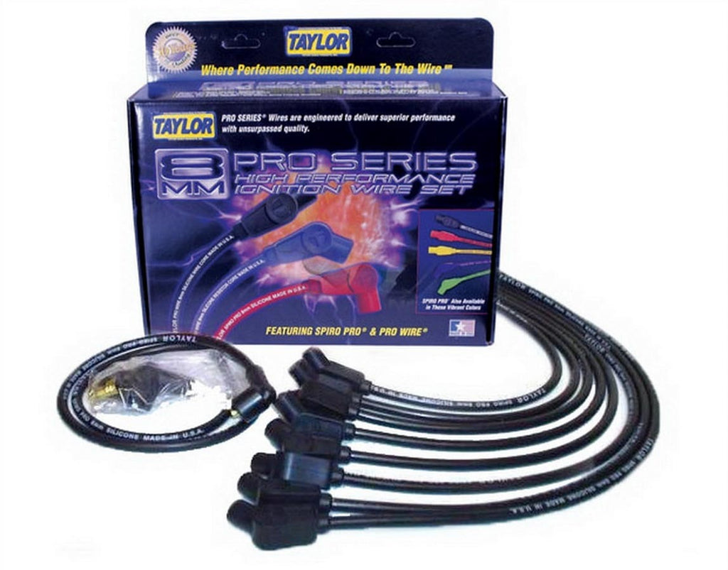 TAYLOR/VERTEX 76032 BBC 8mm Spiro-Pro Race Plug Wire Set Black