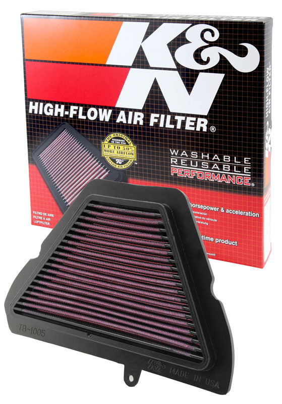 K&N TB-1005 Replacement Air Filter for Select Triumph Speed Triple, Triumph Sprint GT, Triumph Sprint ST, Triumph Tiger, Triumph Tiger ABS, Triumph Tiger ABS SE, Triumph Tiger SE
