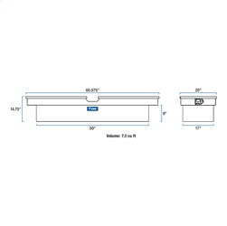 UWS TB-60 Chevrolet; GMC; Honda; Hummer... Truck Tool Box for Select Chevrolet Colorado, Chevrolet S10, GMC Canyon, GMC Sonoma, Honda Ridgeline, Hummer H3T
