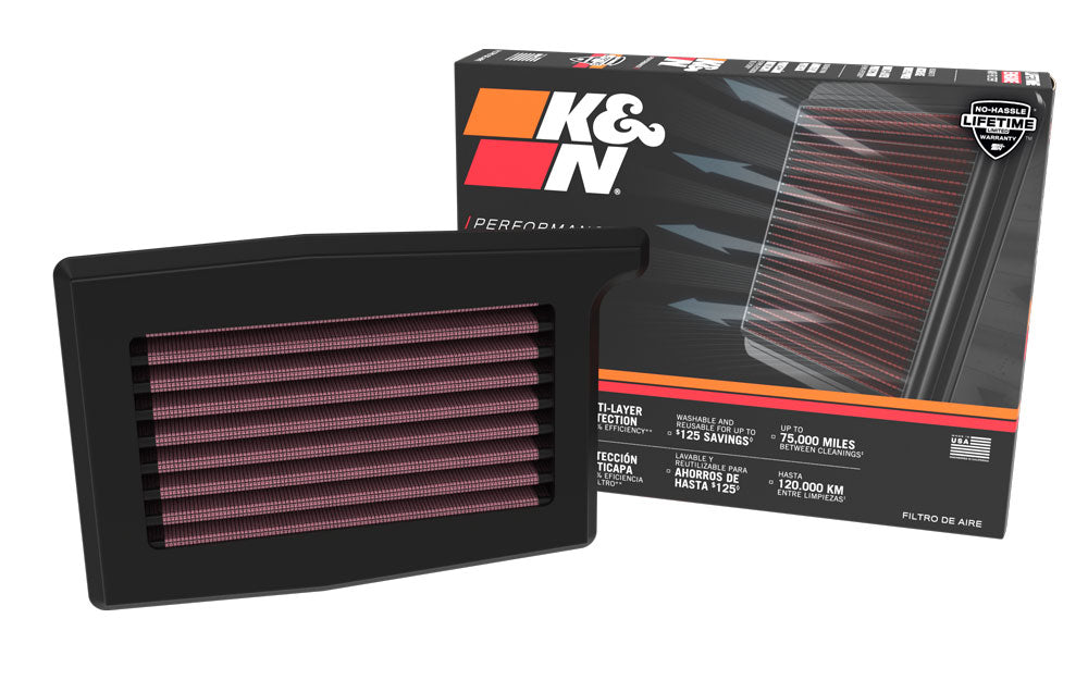 K&N TB-6621 Replacement Air Filter for Select Triumph Tiger Sport 660, Triumph Trident 660, Triumph Trident 660 Triple Tribute Edition