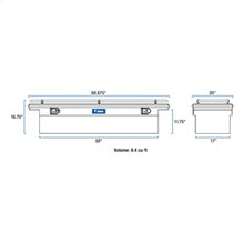 Load image into Gallery viewer, UWS TBS-69-LP-R Chevrolet; Dodge; Ford; GMC... Truck Tool Box for Select Chevrolet Silverado 1500, Chevrolet Silverado Classic, Chevrolet Silverado LD, Chevrolet Silverado 2500, Chevrolet Silverado HD, Chevrolet Silverado HD Classic, Chevrolet Silverado