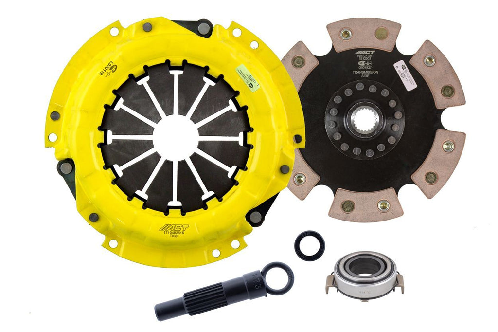 Advanced Clutch TC2-HDR6 ACT Heavy Duty Race Rigid 6 Pad Clutch Kit for Select Geo Prizm, Pontiac Vibe, Toyota Celica, Toyota Corolla, Toyota MR2 Spyder, Toyota Matrix