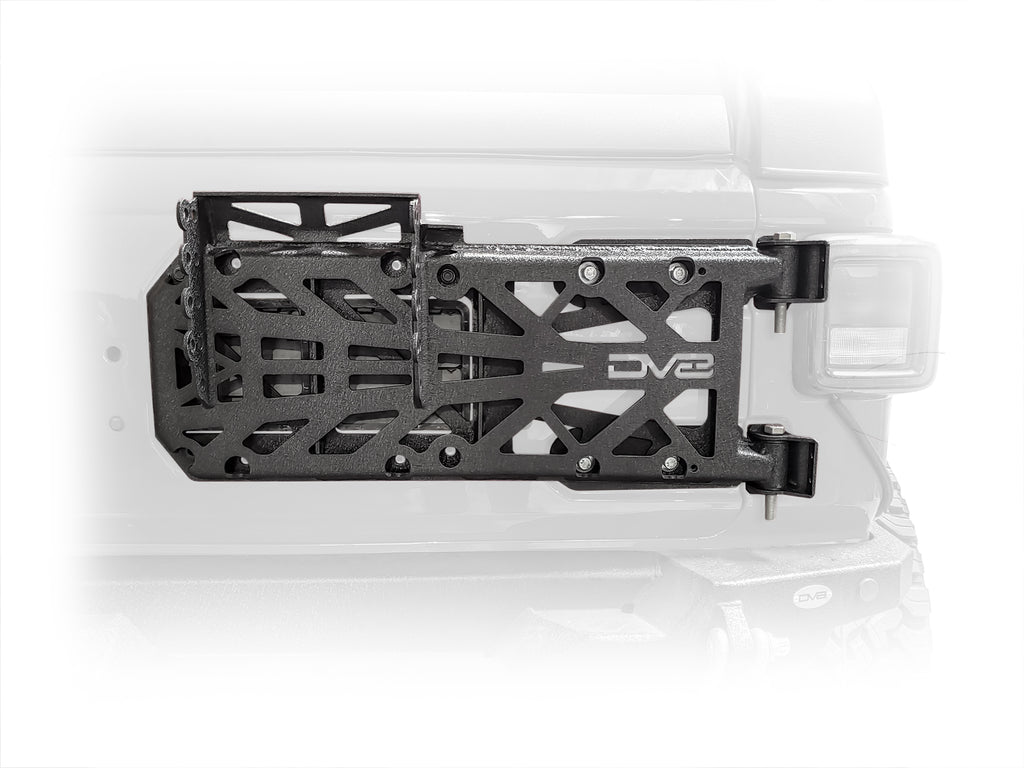 DV8 Offroad TCJL-03 Hinge Mounted Tire Carrier for Select Jeep Wrangler