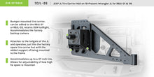 Load image into Gallery viewer, DV8 Offroad TCJL-06 Tire Carrier Add-On for Select Jeep Wrangler