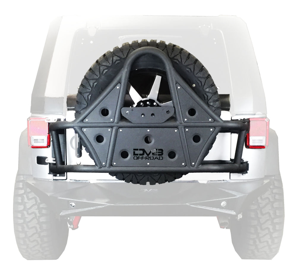 DV8 Offroad TCSTTB-01 Body Mount Tire Carrier; Tc1 for Select Jeep Wrangler, Jeep Wrangler JK