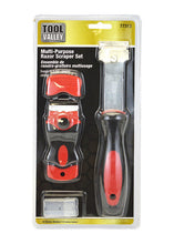 Load image into Gallery viewer, Tool Valley 77313 Multipurpose Razor Scraper Set Pro Tool - Black Table