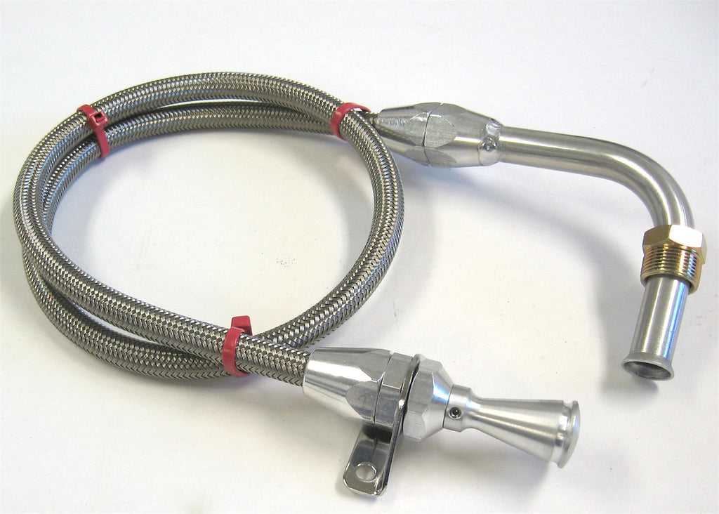 Lokar TD-30C4FMPAN36 Hi-Tech Flexible Braided Transmission Dipstick for Select Ford Bronco, Ford Club Wagon, Ford Courier, Ford Custom, Ford Custom 500, Ford E-100 Econoline, Ford E-100 Econoline Club Wagon, Ford E-150 Econoline, Ford E-150 Econoline