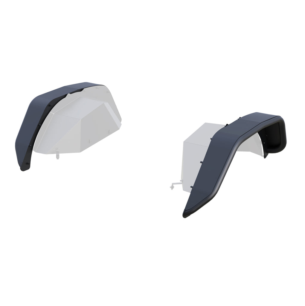 Black Horse Off Road TFFG20R Tubular Rear Fender Flares for Select Jeep Gladiator