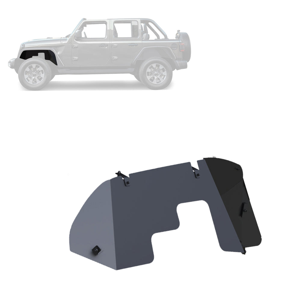 Black Horse Off Road TFFJL4F Front Inner Fender Flares Liners for Select Jeep Gladiator, Jeep Wrangler