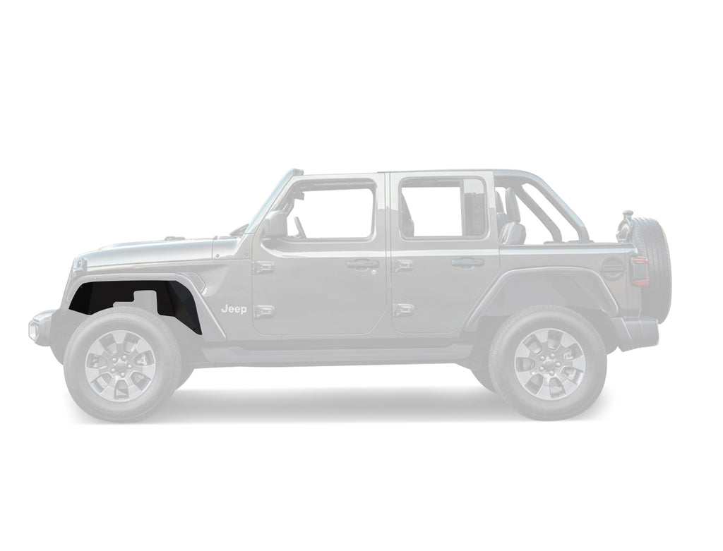 Black Horse Off Road TFFJL4F Front Inner Fender Flares Liners for Select Jeep Gladiator, Jeep Wrangler