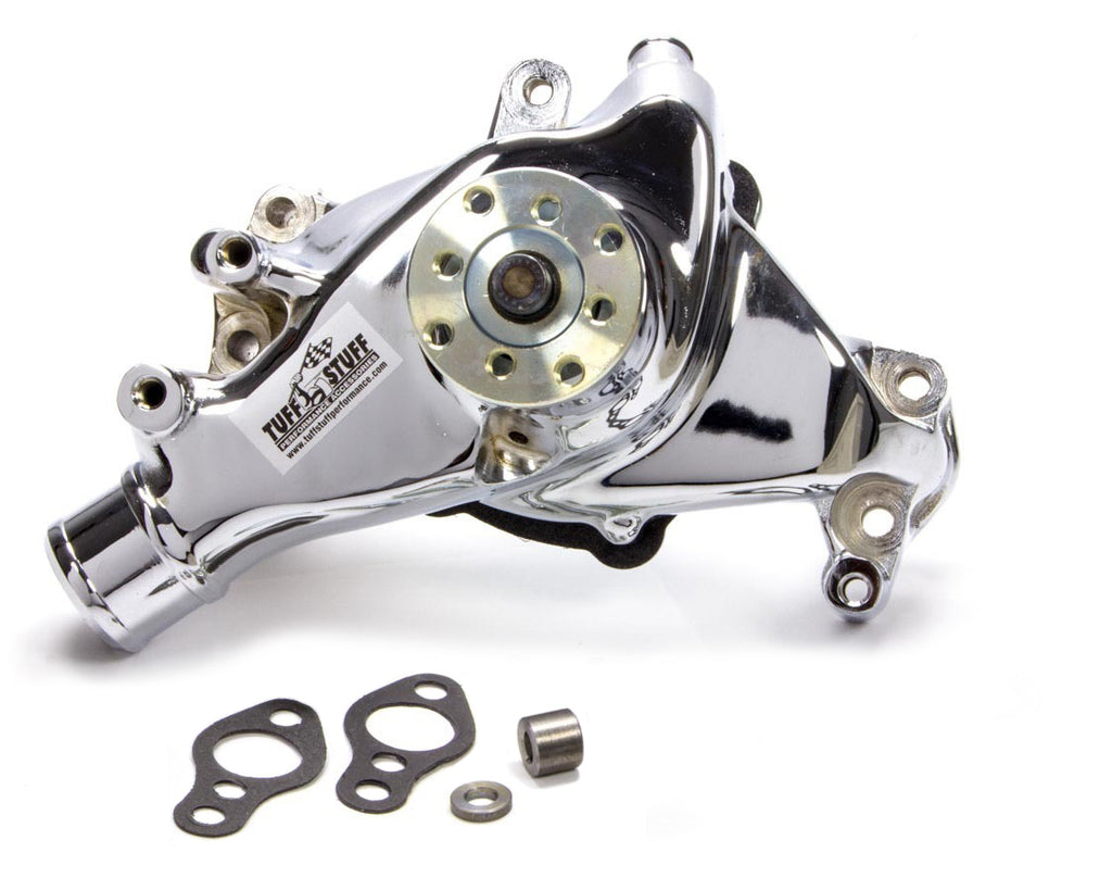 TUFF-STUFF 1448NA 69-96 SBC Water Pump Long Chrome SuperCool