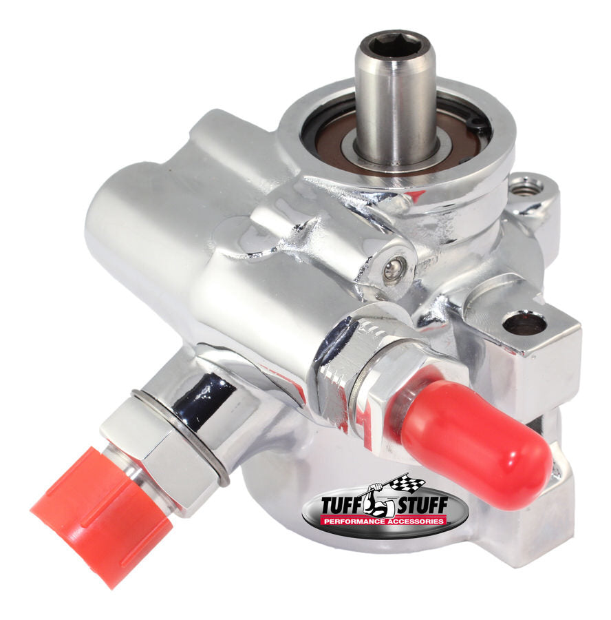 TUFF-STUFF 6175ALD Type II Power Steering Pump Chrome w/AN Fitting