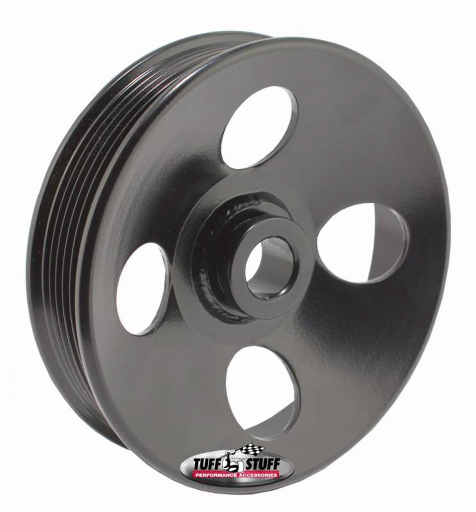 TUFF-STUFF 8487B Type II Power Steering Pulley 6 Groove Black