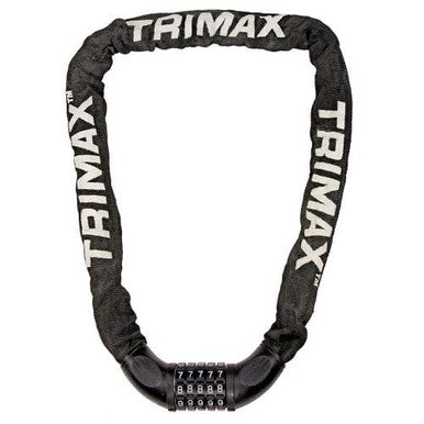 Trimax THEXC103 Thex Super Chain with Combo Lock 3' Length with Hex 6mm links