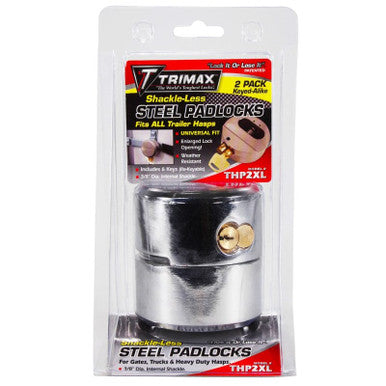 Trimax THP2XL Hockey Puck Internal Shackle Trailer Door Lock-2 Pack All Keyed Alike