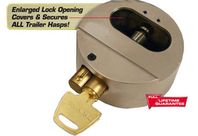 Trimax THPXL TRIMAX Hockey-Puck Internal Shackle Trailer Door Lock -Universal Fit (Re