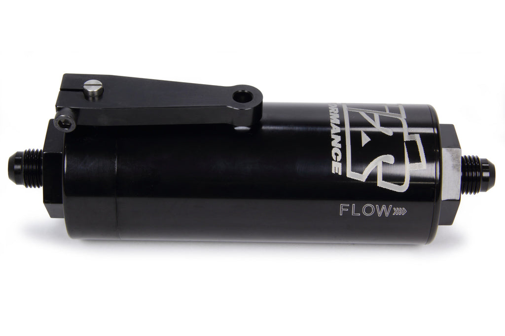 Ti22 PERFORMANCE 5506 6 AN Fuel Filter With Shutoff Black 100 Micron