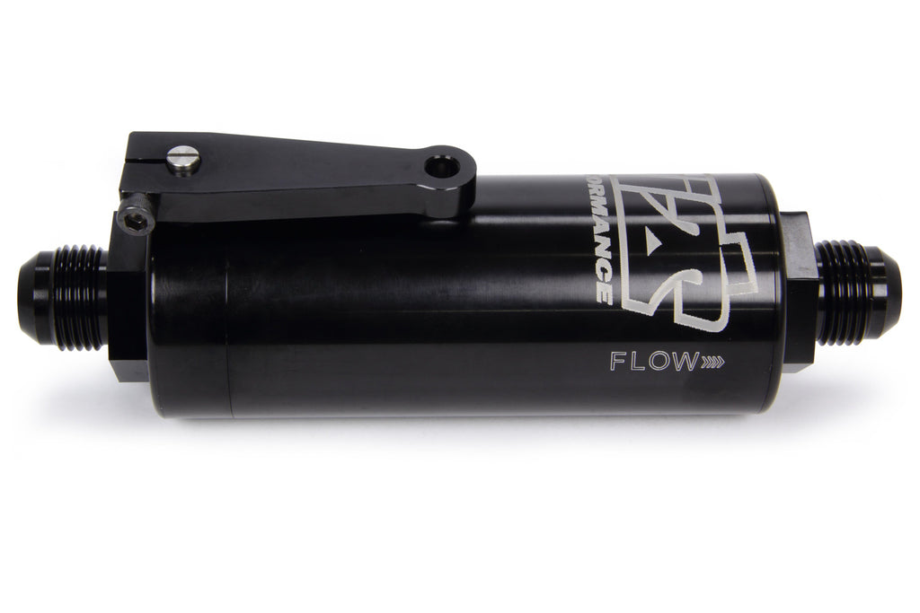 Ti22 PERFORMANCE 5510 10 AN Fuel Filter With Shutoff Black 100 Micron