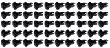 Ti22 PERFORMANCE 8106-50 Oval Head Dzus Buttons .550 Long 50 Pack Black