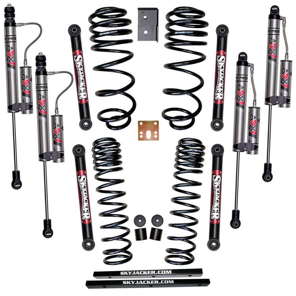 Skyjacker TJ251K-X 2.5 in. Suspension Lift System With ADX 2.0 Remote Reservoir Monotube Shocks. for Select Jeep TJ, Jeep Wrangler