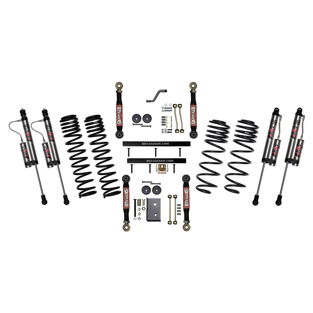 Skyjacker TJ401BKXLTX 4 in. Suspension Lift System With ADX 2.0 Remote Reservoir Shocks. for Select Jeep TJ, Jeep Wrangler