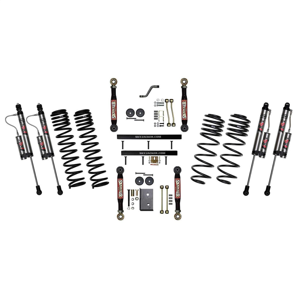 Skyjacker TJ403BKXLTX 4 in. Suspension Lift System With ADX 2.0 Remote Reservoir Shocks. for Select Jeep TJ, Jeep Wrangler