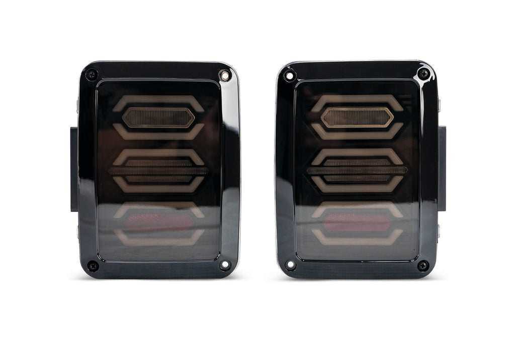 DV8 Offroad TLJK-02 LED Tail Light; Hexagon Light for Select Jeep Wrangler, Jeep Wrangler JK
