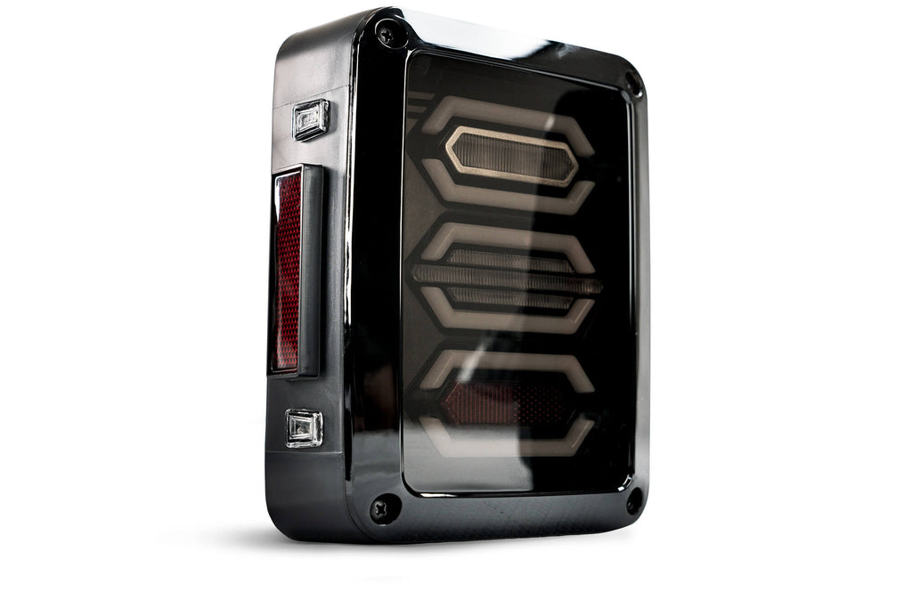 DV8 Offroad TLJK-02 LED Tail Light; Hexagon Light for Select Jeep Wrangler, Jeep Wrangler JK