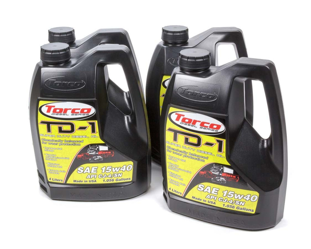 TORCO A181540S TD-1 Super Diesel 15w40 Case 4 x 4-Liter Bottles