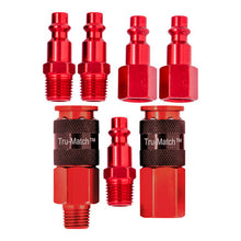 Load image into Gallery viewer, Tru-Flate 13-209R Plug/Coupler Set 1/4 Im Red Body 7Pc