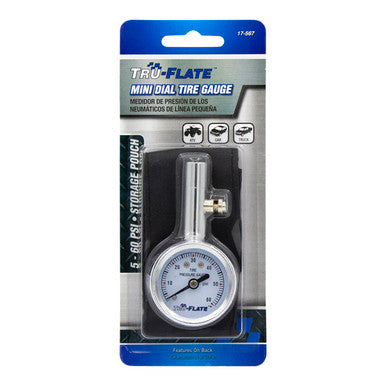 Tru-Flate 17-567 Gauge Dial With Bleeder 5-60 Psi