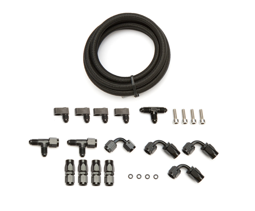 TRICK FLOW TFS-306SB601 LS Steam Line Plumbing Kit Blk Nylon Braided