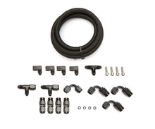 Load image into Gallery viewer, TRICK FLOW TFS-306SB601 LS Steam Line Plumbing Kit Blk Nylon Braided