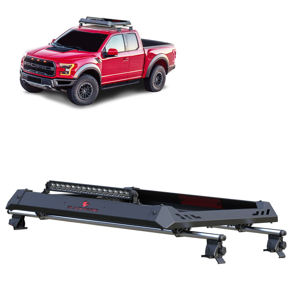 Black Horse Off Road TRRB160S Traveler Roof Rack for Select Chevrolet Silverado 1500, Ford F-150, Ram