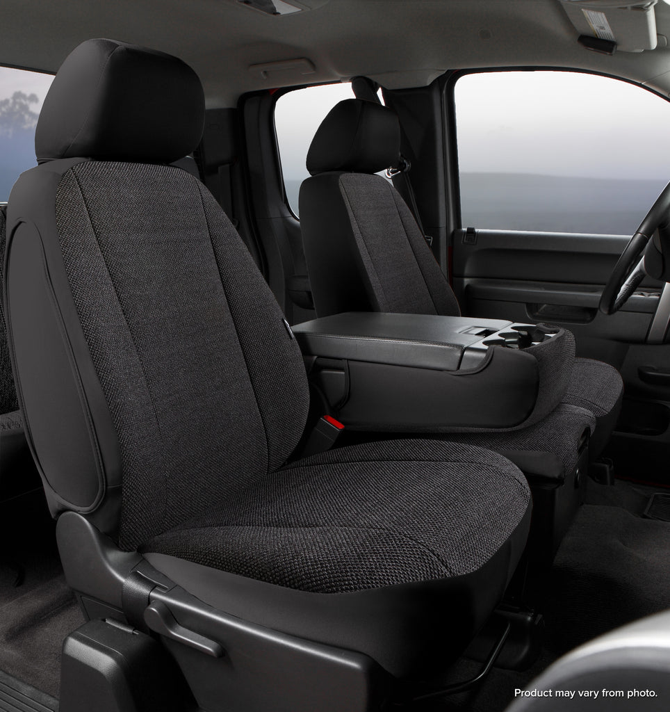 FIA TRS48-36 BLACK TR40 Series - Wrangler Saddleblanket Custom Fit Front Seat Cover - Solid Black for Select Chevrolet Silverado 1500, Chevrolet Silverado HD, Chevrolet Silverado HD, GMC Sierra 1500, GMC Sierra HD, GMC Sierra HD