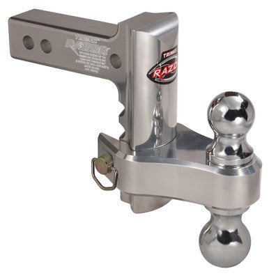 Trimax TRZ6ALRP 6 Pin & Clip Aluminum Drop Hitch-Dual Ball Included