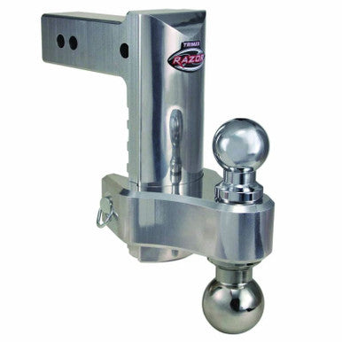 Trimax TRZ8ALHD 8 Pin & Clip Aluminum Drop Hitch For 2-1/2 Receivers-Dual Ball Included