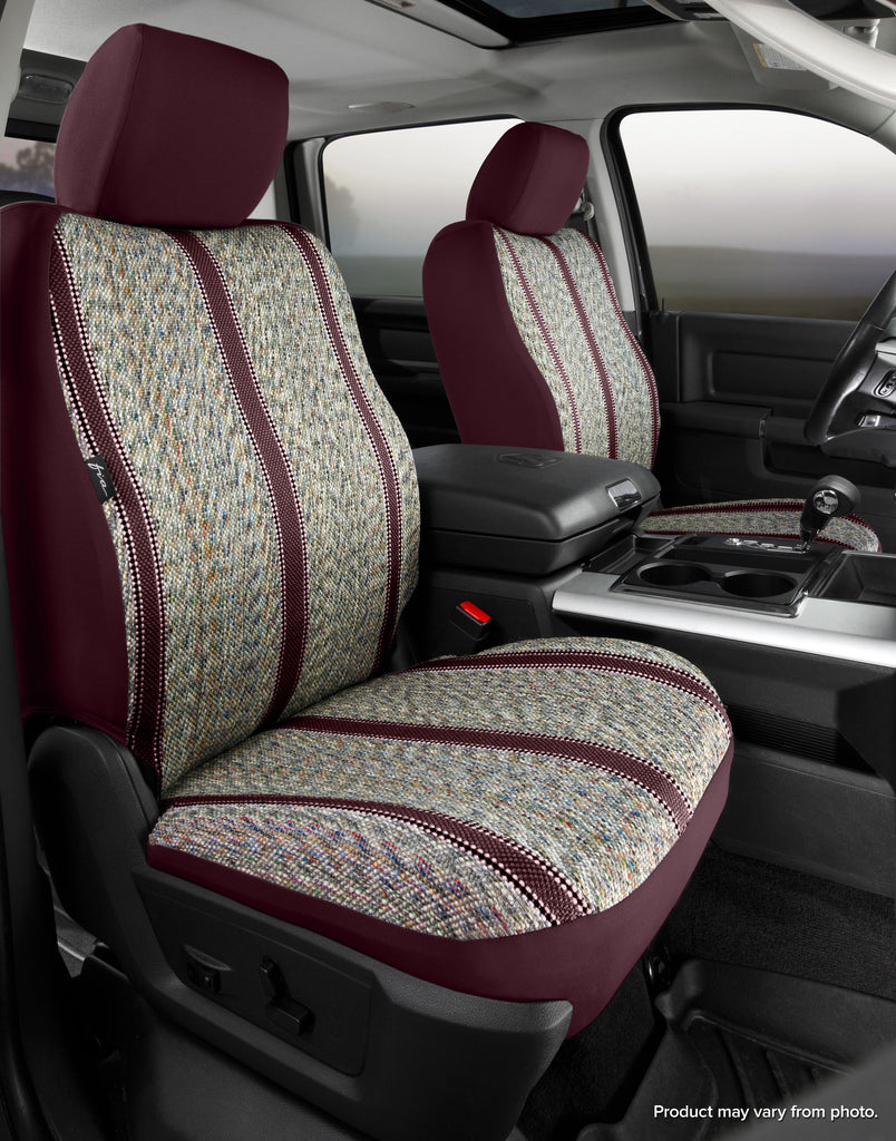 FIA TR49-41 WINE TR40 Series - Wrangler Saddleblanket Custom Fit Front Seat Cover - Wine for Select Toyota Tundra