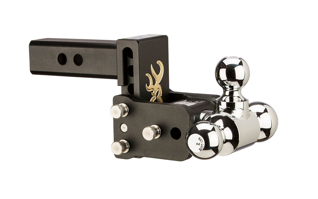 B&W Trailer Hitches TS10033BB B&W Tow And Stow Dual Ball 2" Adj Ball Mount 3" Drop/3-1/2" Rise, Browning - Truck Part Superstore