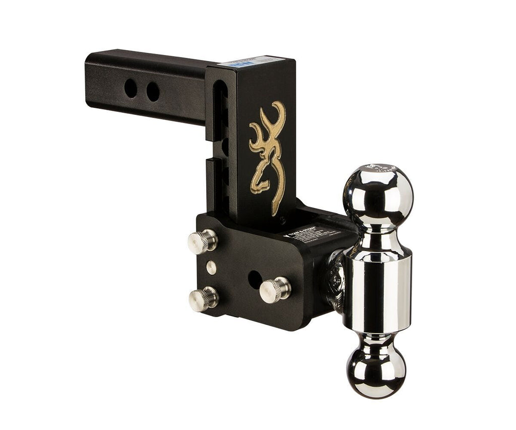 B&W Trailer Hitches TS10037BB B&W Tow And Stow Dual Ball 2" Adj Ball Mount 5" Drop/5-1/2" Rise, Browning - Truck Part Superstore